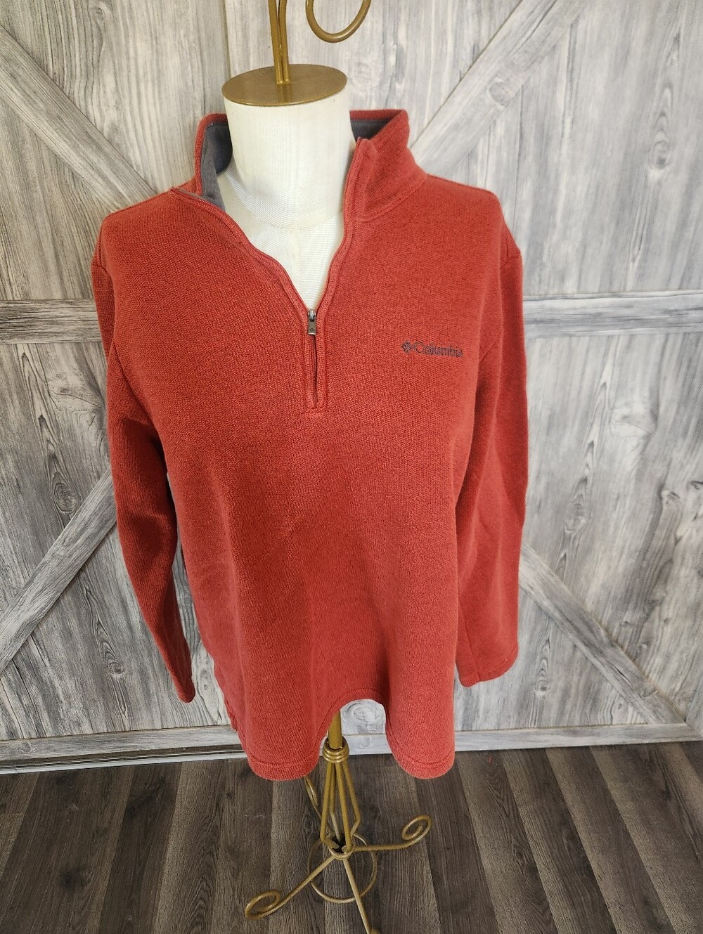 Columbia Women's Brick Red Half-Zip Fleece Pullover